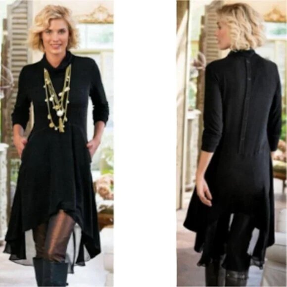 Soft Surroundings Crescent Moon High Low Tunic Dress - Picture 8 of 8